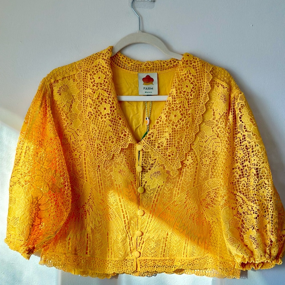 FARM RIO BLOUSE GUIPURE